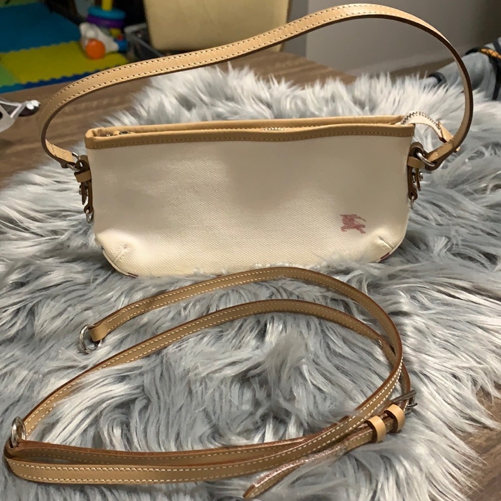 Burberry Cream Crossbody with Tan Leather Trim
